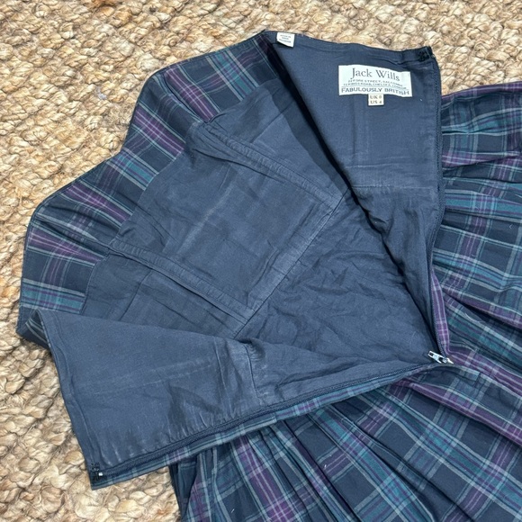 Jack Wills Keynsham Dress Tartan Plaid Sleeveless Boutique Dark Academia Sz 4 - Picture 6 of 10